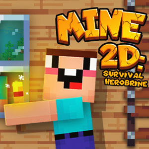 Play Mine 2D Survival Herobrine Online